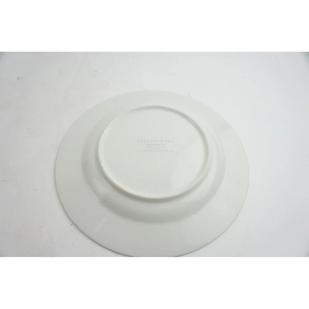 Pottery Barn Textured Salad Plate 5570952 Porcelain Crosshatch Rim China VGC